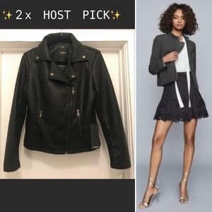 ✨FINAL DROP✨2xHP✨NWT Bebe Faux Leather Moto Jacket